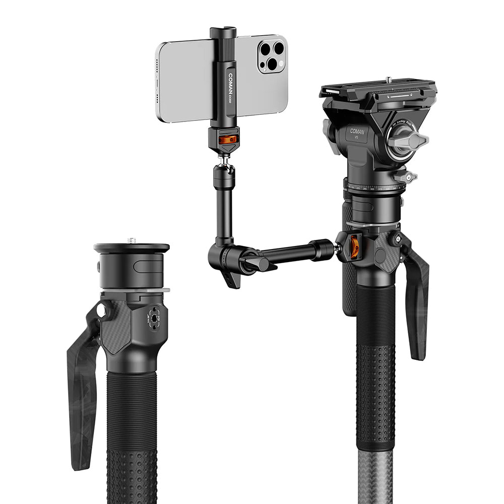 RefBall & COMAN M1 Pro Carbon Fiber Monopod 1645mm Quick Release Foot Lock 20kg Load - RefBall Store