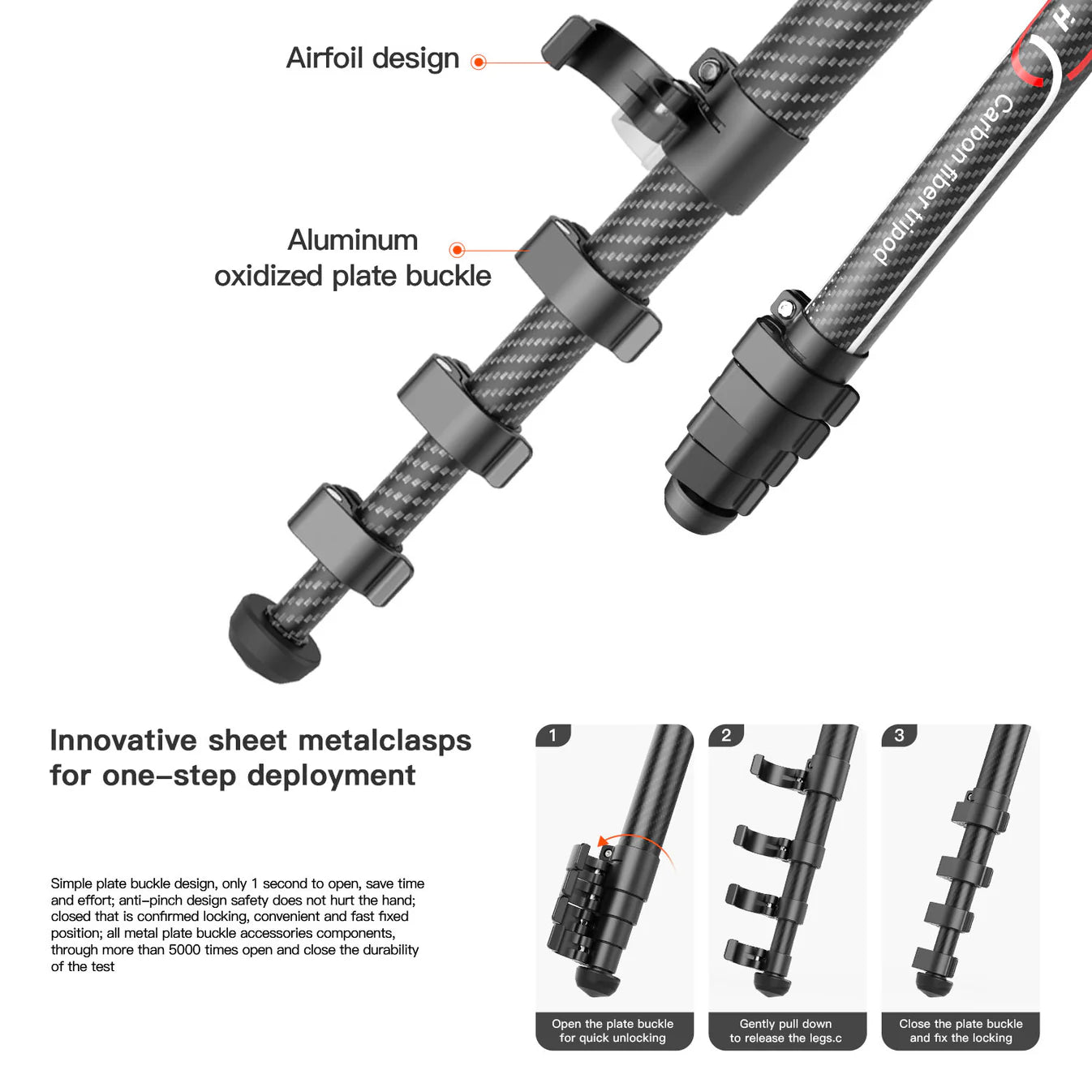 RefBall & Coman Light H 61" Carbon Fibre Travel Tripod with Fluid Head & Quick Release - RefBall Store