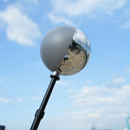20cm single VFX ball with half mirror and half grey ball