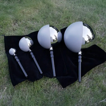 6cm single VFX Ball half mirror and half grey ball