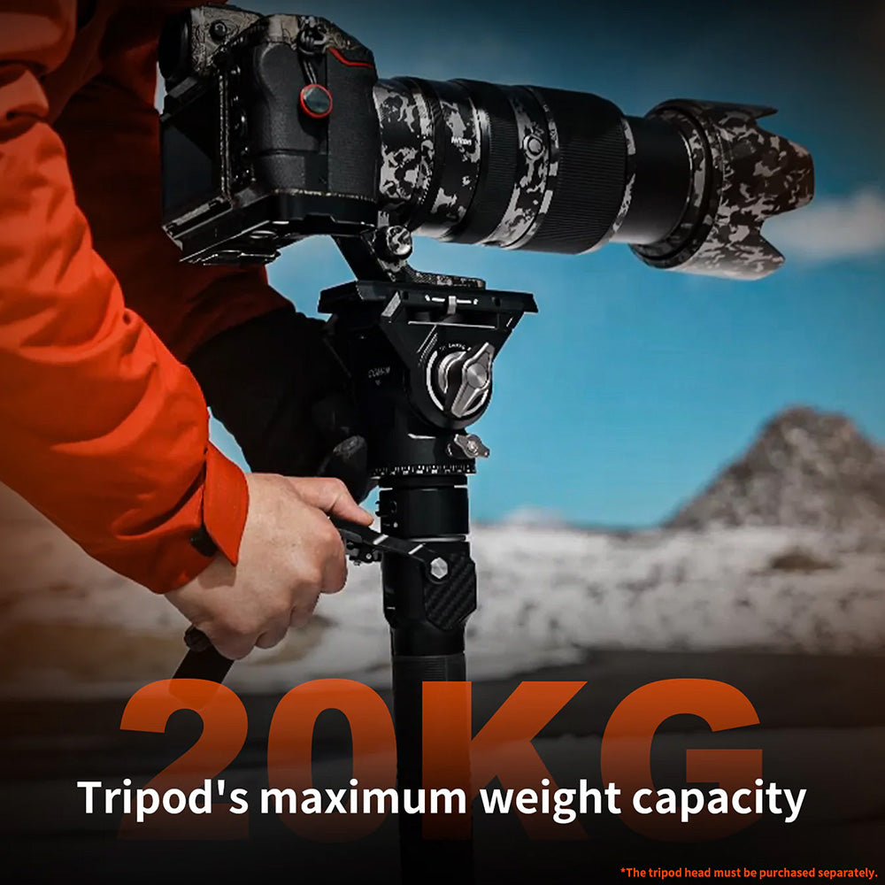 RefBall & COMAN M1 Pro Carbon Fiber Monopod 1645mm Quick Release Foot Lock 20kg Load - RefBall Store