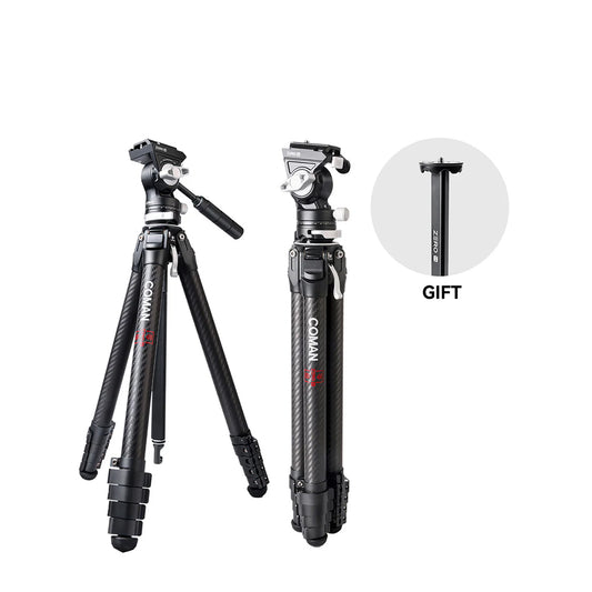 RefBall & COMAN Zero V Carbon Fiber Travel Video Tripod with Arca Quick Release for DSLR - RefBall Store