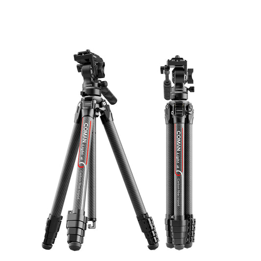 RefBall & Coman Light H 61" Carbon Fibre Travel Tripod with Fluid Head & Quick Release - RefBall Store