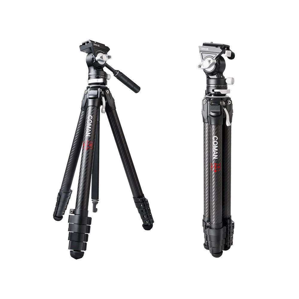 RefBall & COMAN Zero V Carbon Fiber Travel Video Tripod with Arca Quick Release for DSLR - RefBall Store