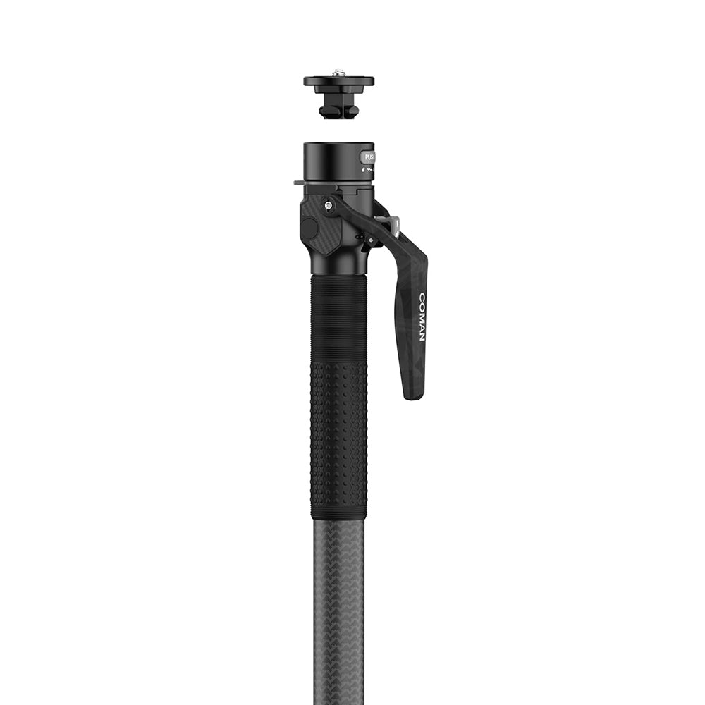RefBall & COMAN M1 Pro Carbon Fiber Monopod 1645mm Quick Release Foot Lock 20kg Load - RefBall Store