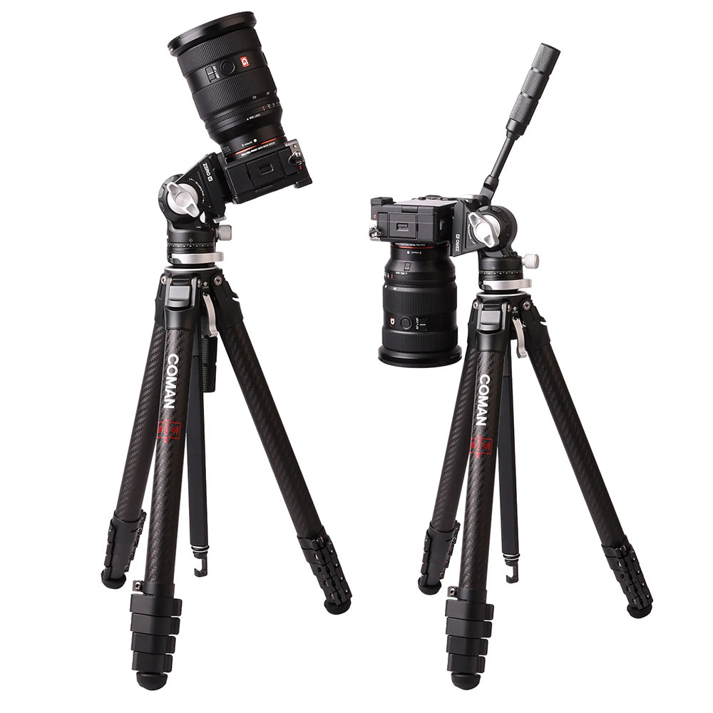 RefBall & COMAN Zero V Carbon Fiber Travel Video Tripod with Arca Quick Release for DSLR - RefBall Store