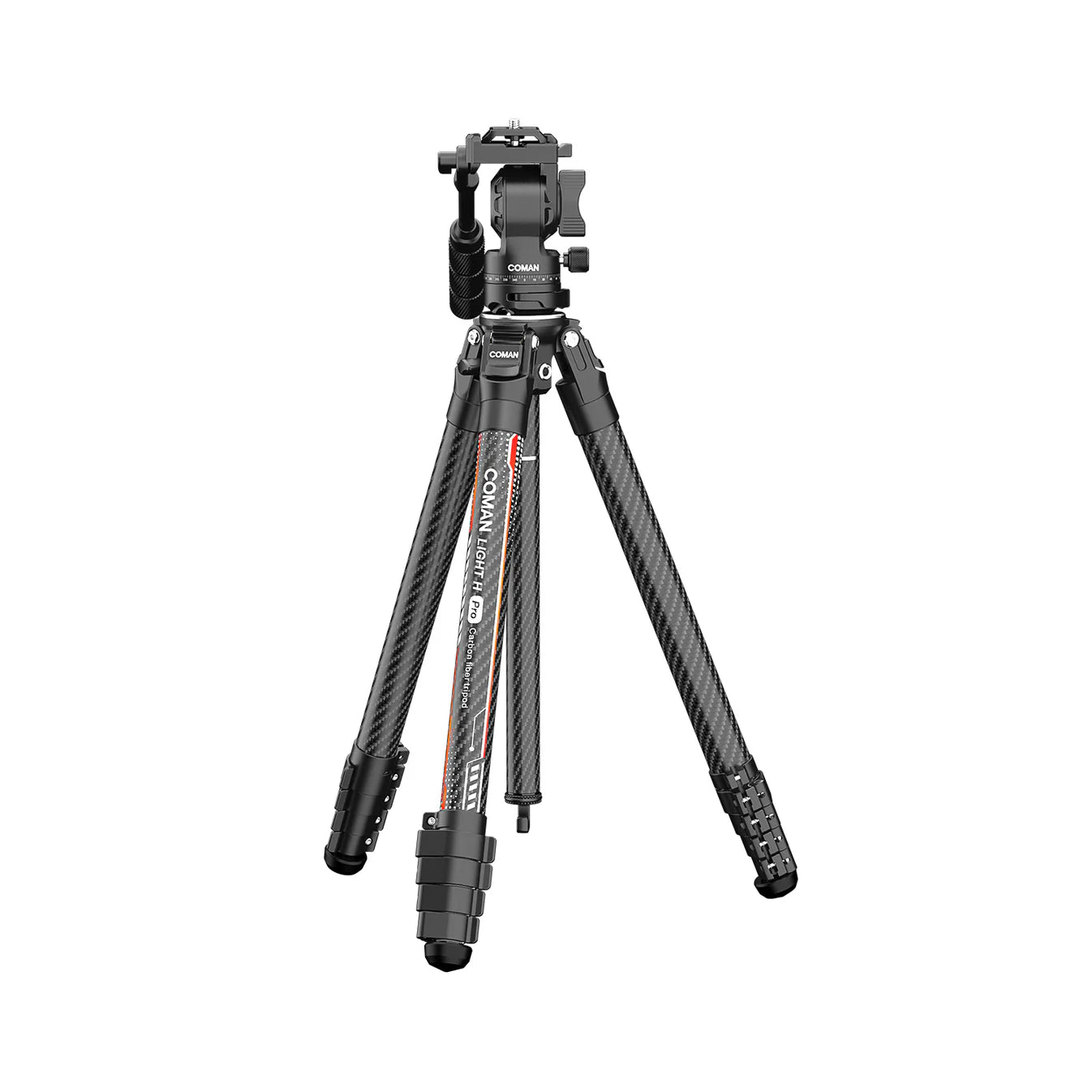 RefBall & Coman Light H Pro Carbon Fiber Tripod with 1-Second Lock/Unlock & Detachable Monopod - RefBall Store