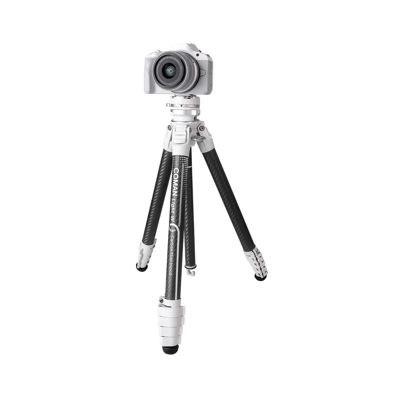 RefBall & Coman Light W White Portable Carbon Fiber DSLR Tripod With 360° Ball Head - RefBall Store