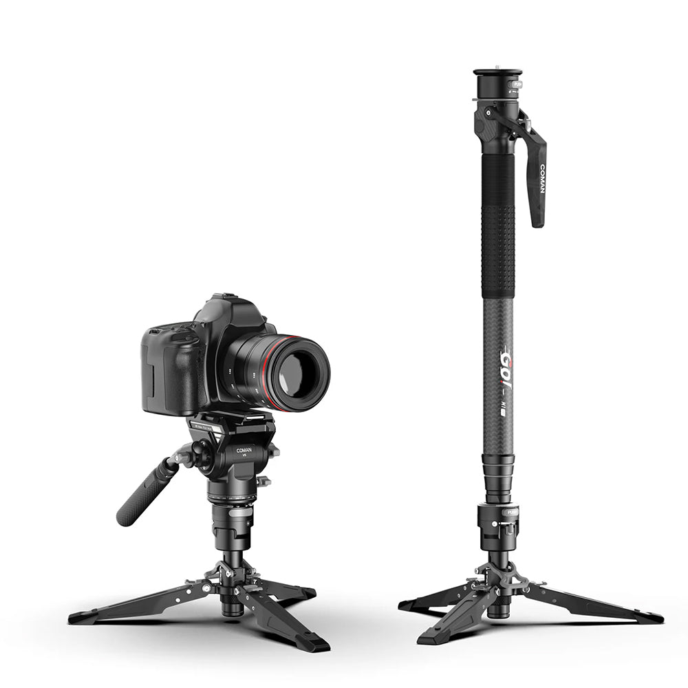 RefBall & COMAN M1 Pro Carbon Fiber Monopod 1645mm Quick Release Foot Lock 20kg Load - RefBall Store