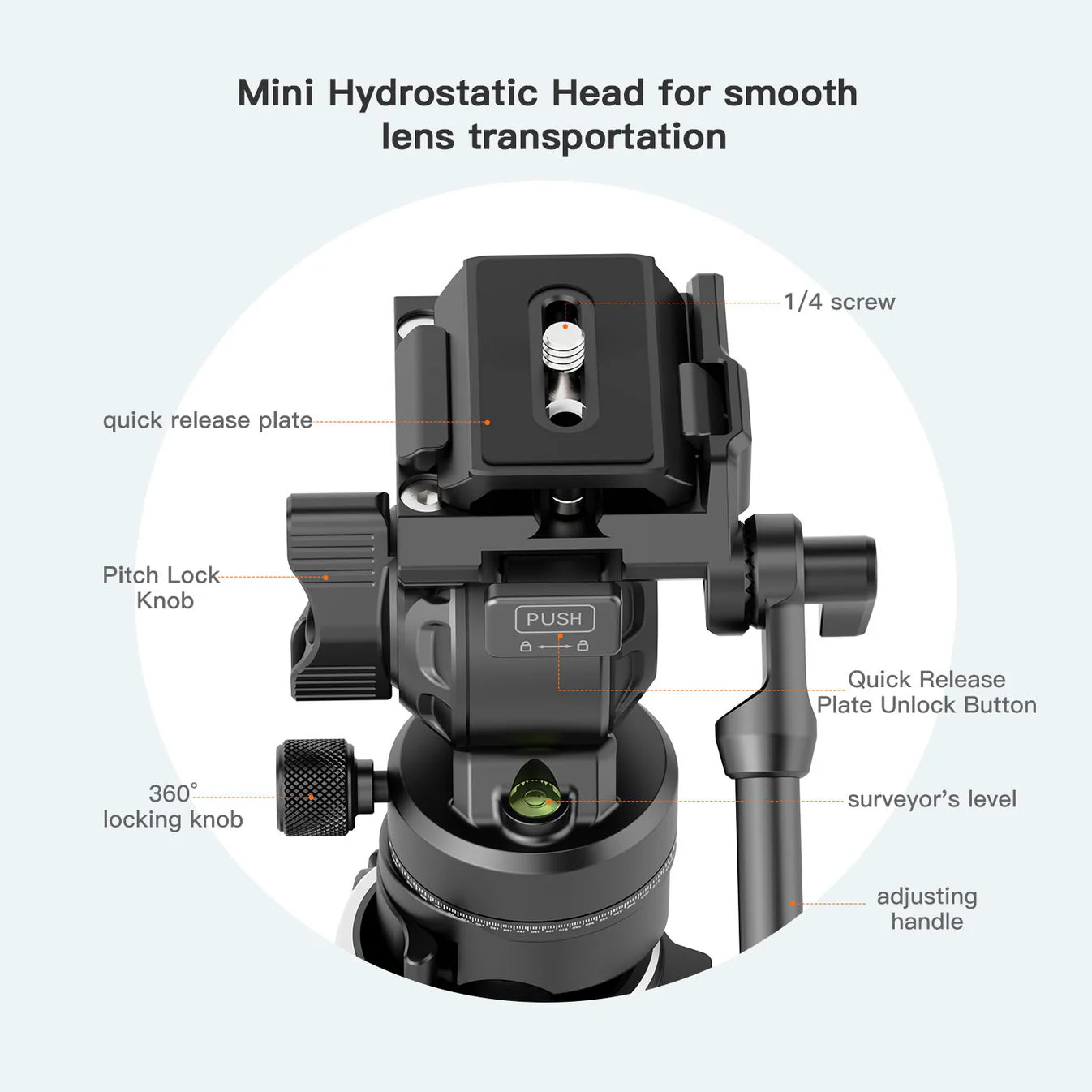 RefBall & Coman Light H 61" Carbon Fibre Travel Tripod with Fluid Head & Quick Release - RefBall Store