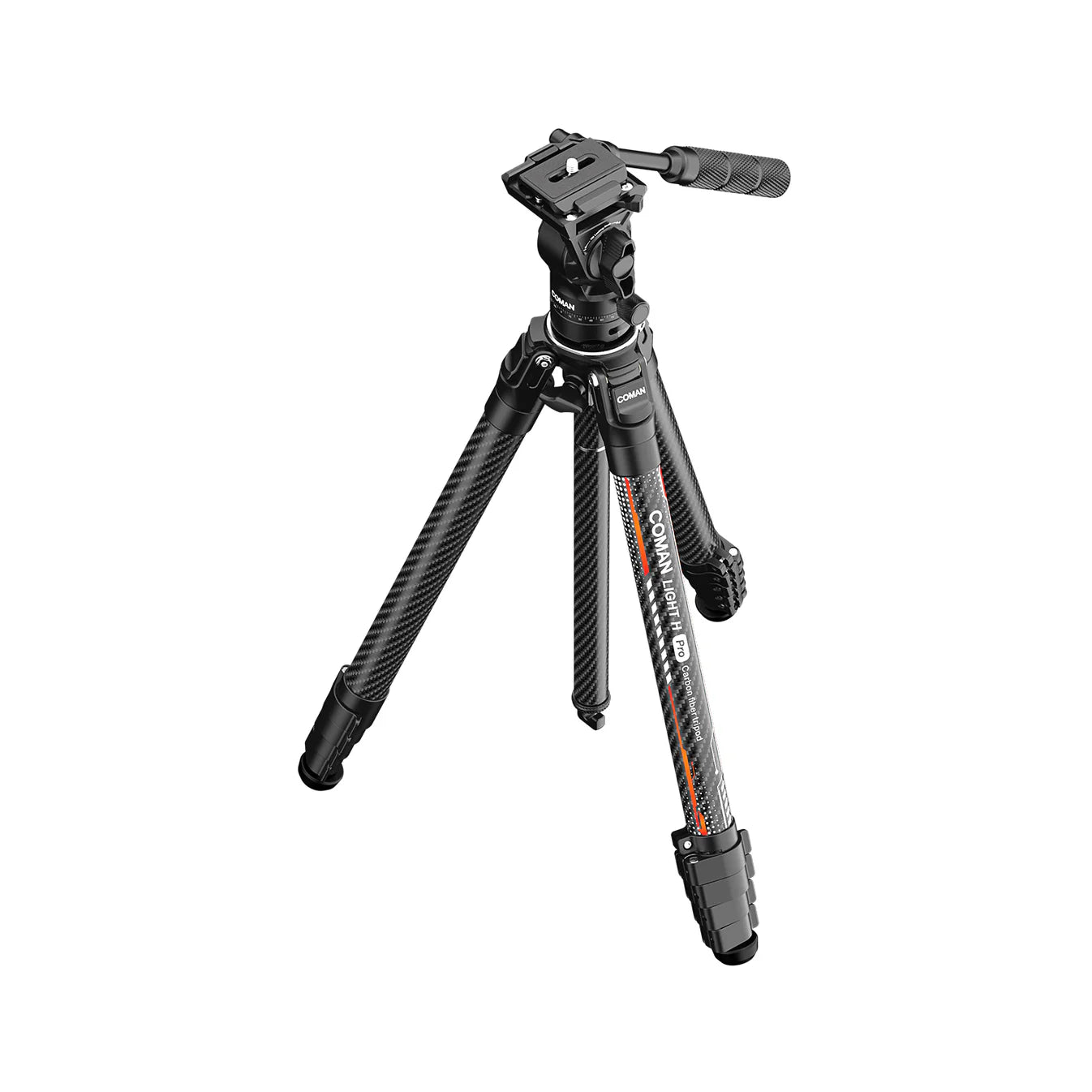 RefBall & Coman Light H Pro Carbon Fiber Tripod with 1-Second Lock/Unlock & Detachable Monopod - RefBall Store