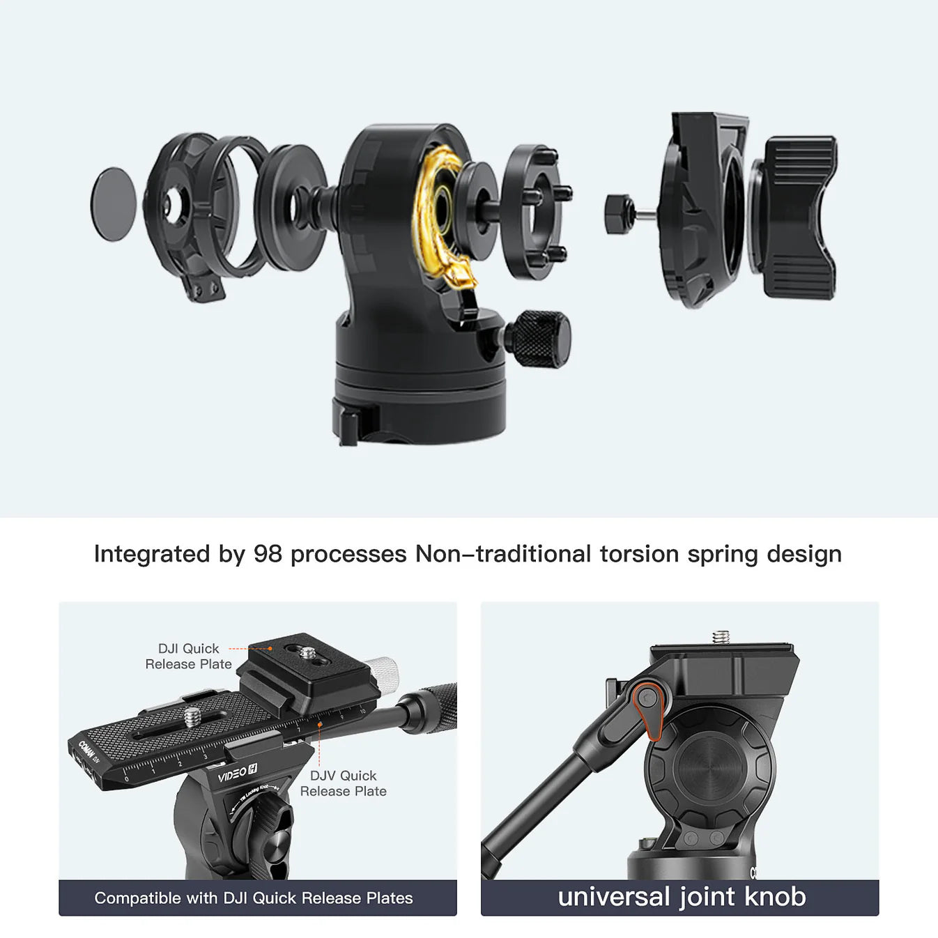 RefBall & Coman Light H 61" Carbon Fibre Travel Tripod with Fluid Head & Quick Release - RefBall Store