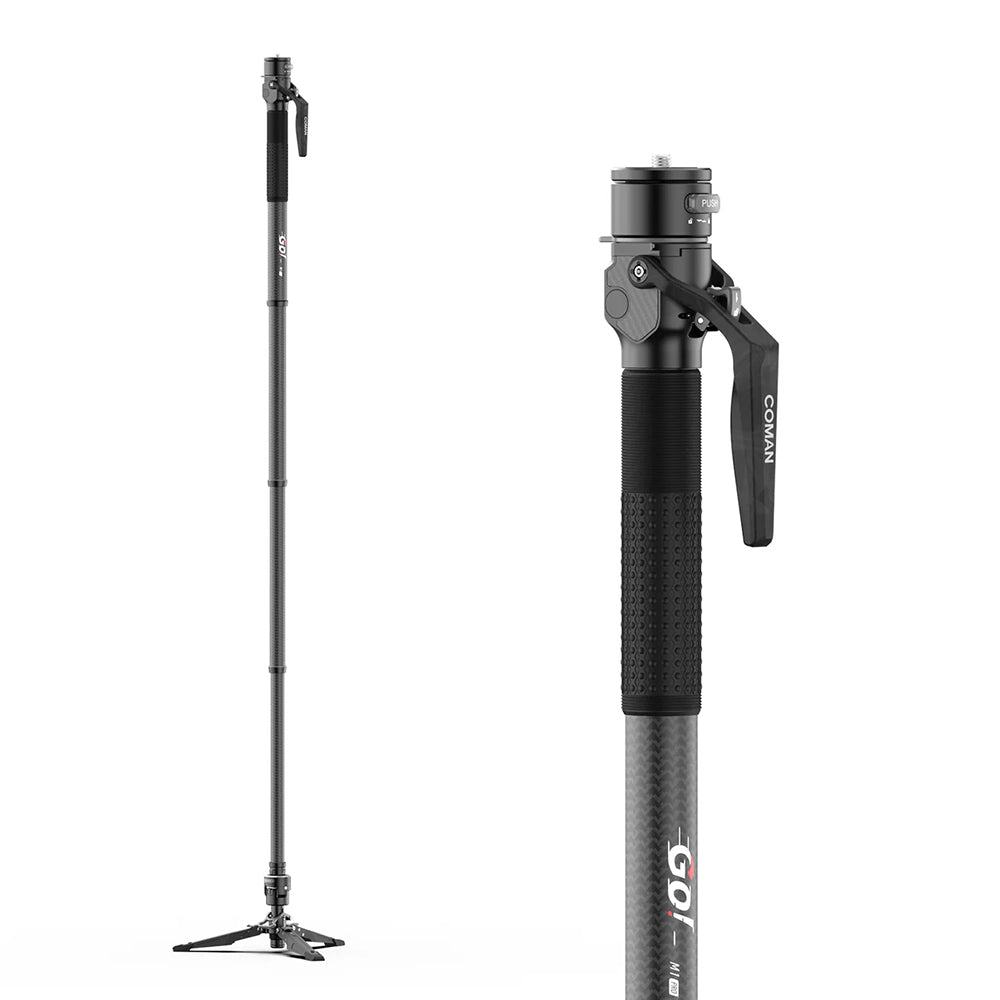 RefBall & COMAN M1 Pro Carbon Fiber Monopod 1645mm Quick Release Foot Lock 20kg Load - RefBall Store
