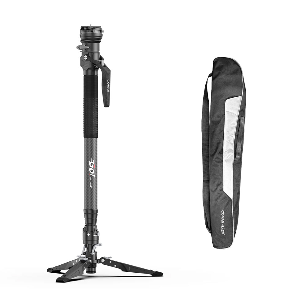 RefBall & COMAN M1S Compact Carbon Fiber Monopod with Arca Quick Release-(Non-Removable Foot Brace) - RefBall Store