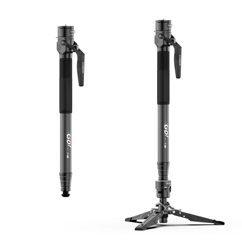 RefBall & COMAN M1 Pro Carbon Fiber Monopod 1645mm Quick Release Foot Lock 20kg Load - RefBall Store