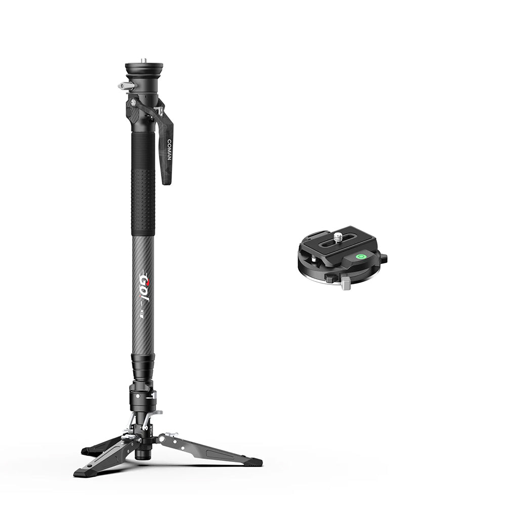 RefBall & COMAN M1S (Upgraded Version) Lightweight Carbon Fiber Monopod with Arca Quick Release 1655mm - RefBall Store